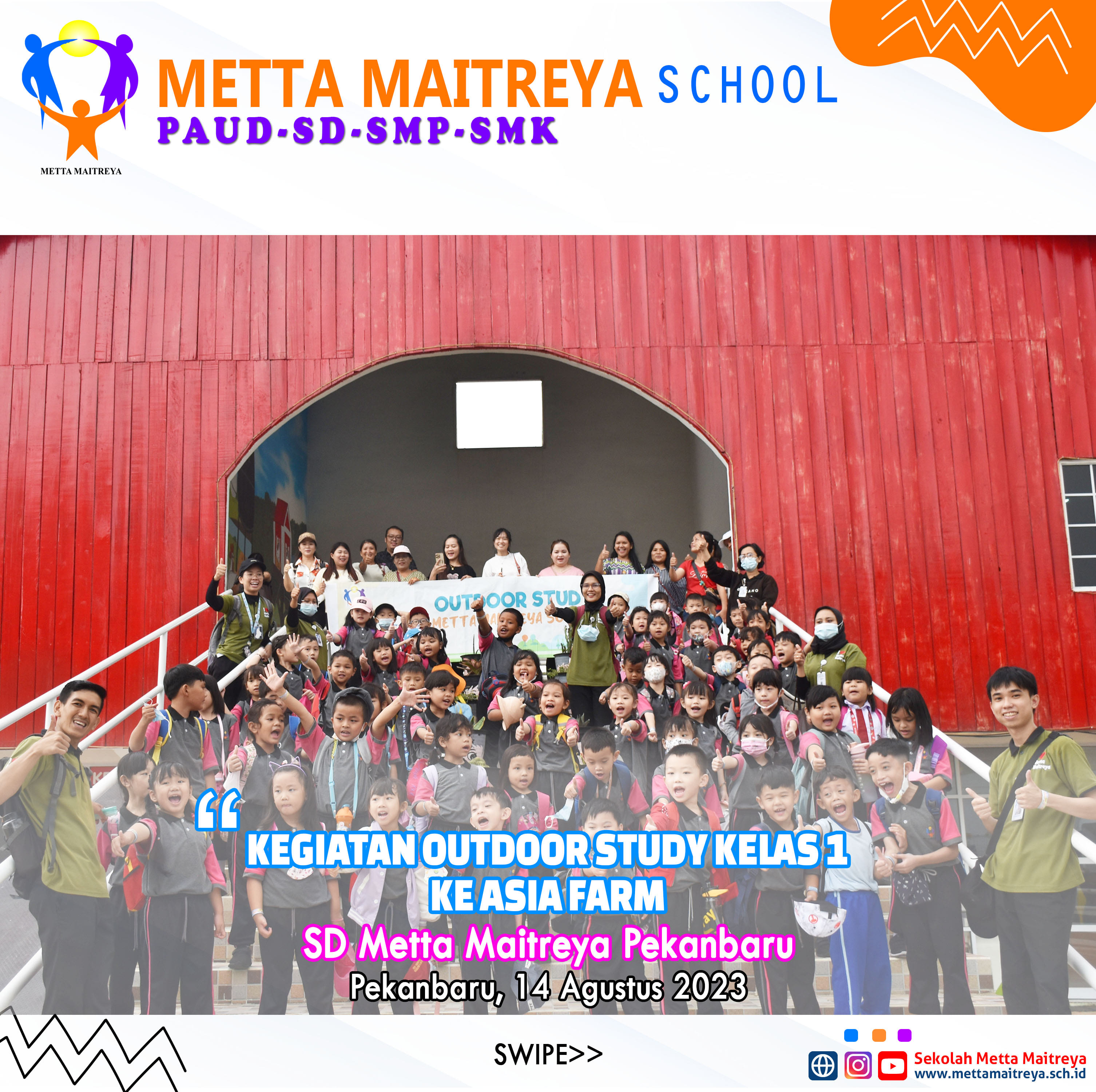 Kegiatan Outdoor Study kelas 1 ke Asia Farm | SD METTA MAITREYA
